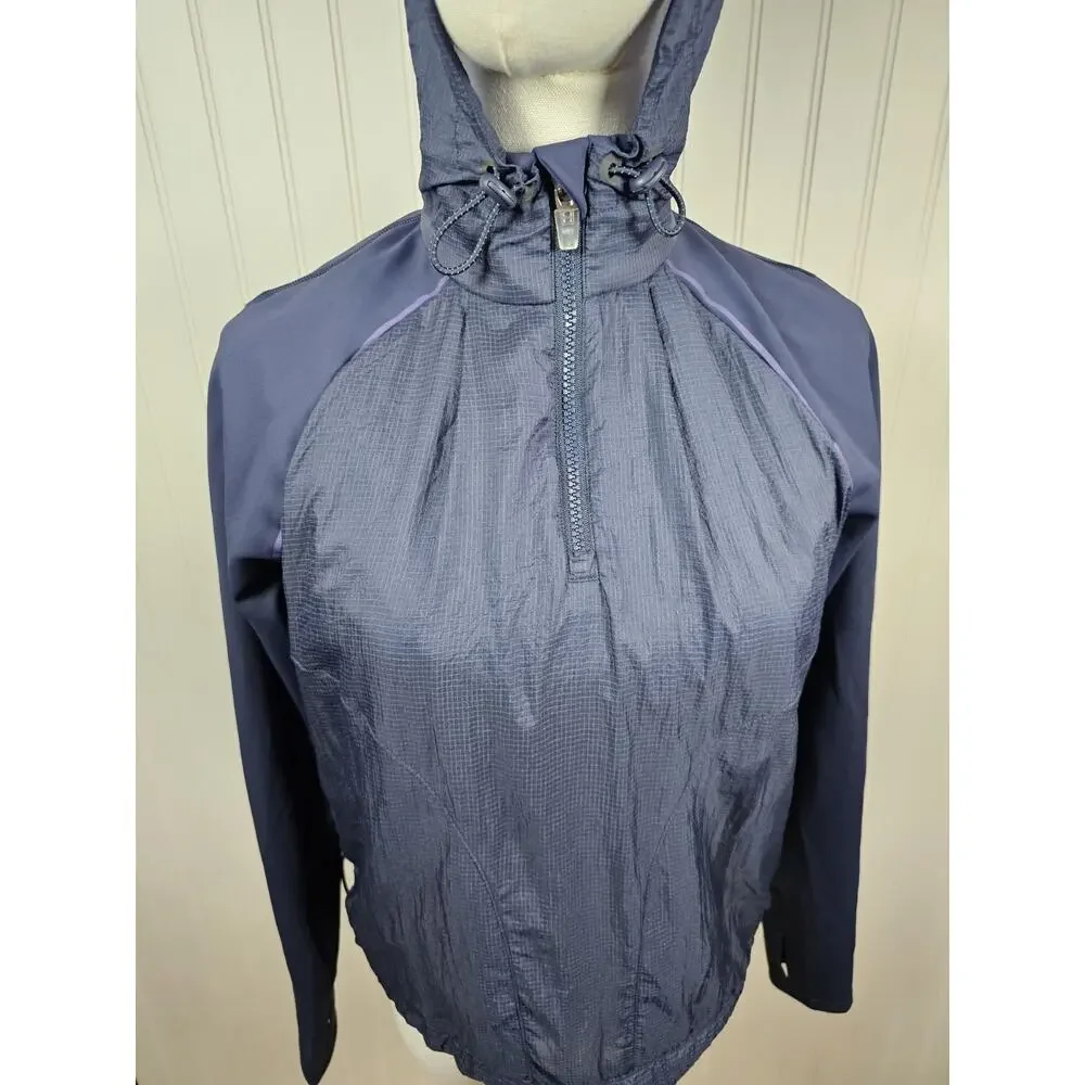 Outdoor Voices Navy Blue FrostKnit Hoodie Quarter Zip Jacket Women's XS - Picture 3 of 10